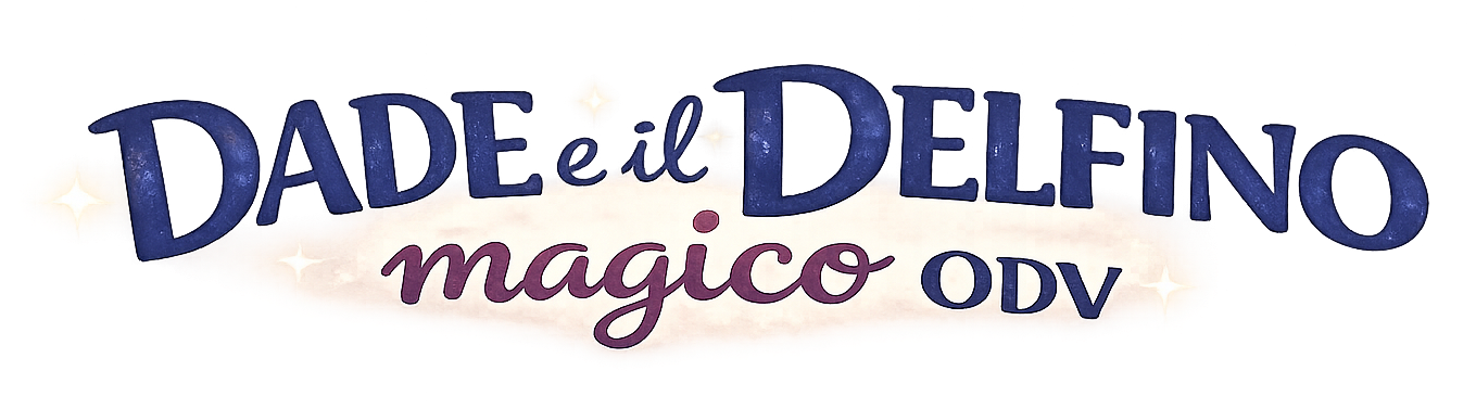 logo con il nome dell'associazione dade e il delfino magico
